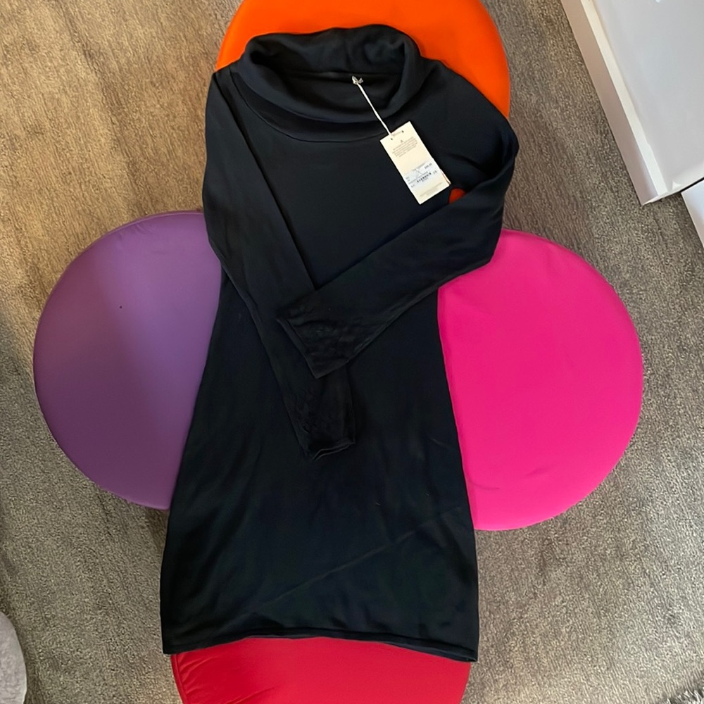 black PRANA Kaya cowl neck sweater dress - XS